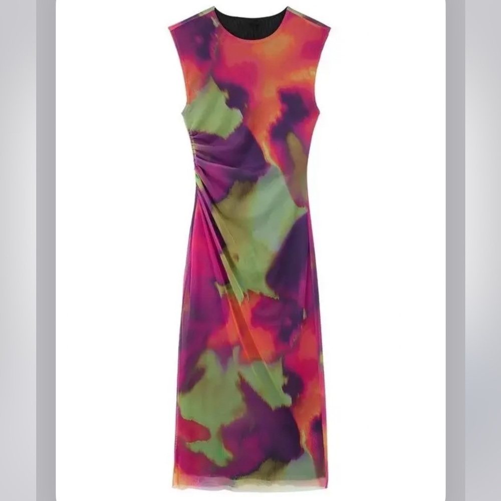 Zara Vibrant Multicolor Maxi Dress